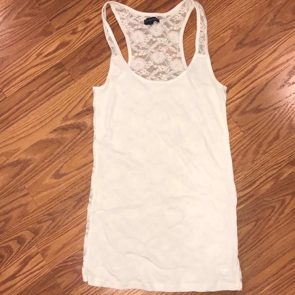 ⭕️SOLD⭕️ Lace back American eagle tank top